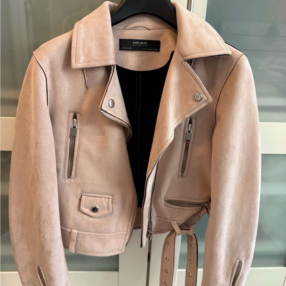 Zara Women's Blush Leather Jacket